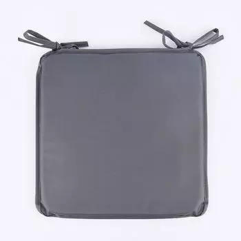 Подушка для садового сиденья Ш 40 x Д 40 x В 5 см, цвет ирис: 100% полиэстер (для сада): ириска Lemetex, серый