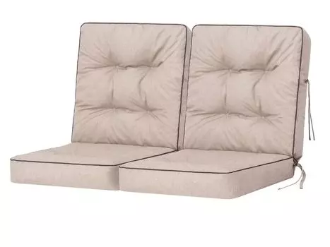 Подушка для садовой мебели SC, простая в установке подушка для садовой скамейки, подушка для стула, удобное сиденье для использования в помещении и на открытом воздухе. Подушка-качель Hollywood - бежевый - ширина 150 см (3x 50 см) Sales Core