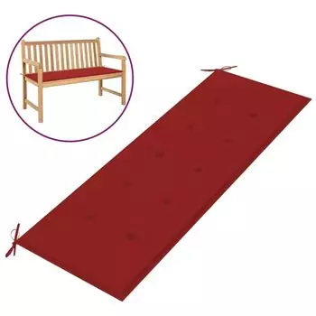 Подушка для садовой скамейки Duolm красная 150x50x3 см, красный
