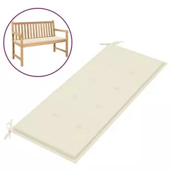 Подушка для садовой скамейки Duolm кремовая 120x50x3 см, бежевый