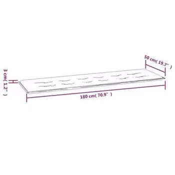Подушка для садовой скамейки Duolm кремовая 180x50x3 см, бежевый