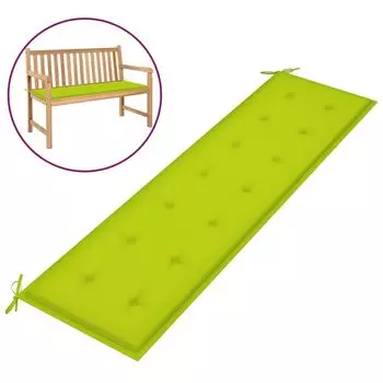 Подушка для садовой скамейки Duolm светло-зеленая 180х50х3 см ткань, зеленый