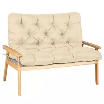 Подушка для садовой скамейки, подушка для скамейки, подушка для скамейки, подушка для сиденья, подушка для сиденья, 120x100x10см-черный Sonstige, бежевый