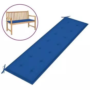 Подушка для садовой скамейки vidaXL королевский синий 180x50x3 см, ткань Оксфорд