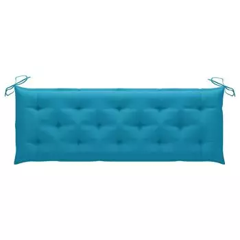 Подушка для садовой скамейки vidaXL светло-голубая 150x50x7 см, ткань Оксфорд, темно-синий
