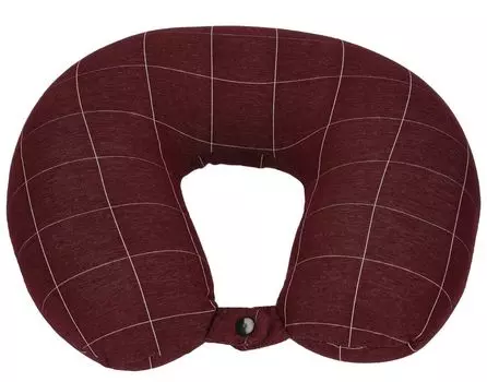 Подушка для шеи Betz Relax KARO цвет темно-красная дорожная подушка дорожная подушка для шеи с наполнителем из микробусинок Betzshop