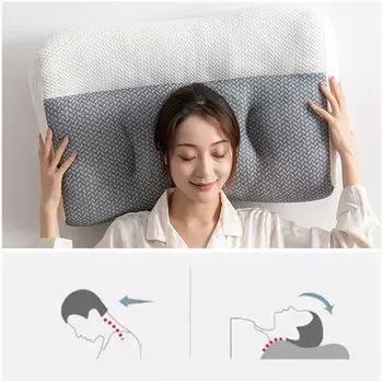 Подушка для шеи Эргономичная Хорошая устойчивость Эластичная Дышащая Мягкая поддержка шеи Анти-деформация Защита шеи для взрослых Ортопедическая подушка Поставки для кровати Stuttg