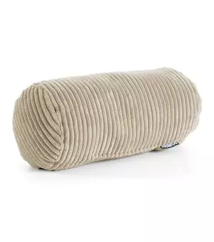 Подушка для шеи mokebo со шнурком «The Nap», валик для шеи, валик для подушек, декоративная подушка, диванная подушка, подушка для спины, подушка для чтения или поддерживающая подушка для дома или в дороге из вельвета бежевого цвета.