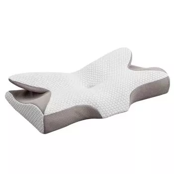 Подушка для шеи, не легко деформируется, мягкая, удобная, из пены с эффектом памяти, с быстрым отскоком, двусторонняя эргономичная подушка для шеи, поставка в спальню, серая Stuttg