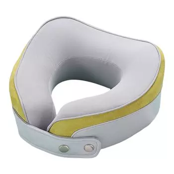 Подушка для шеи Посадка на 360 градусов Двойной горб 3 точки поддержки Невидимая молния Трехмерный дизайн Защита плеч Мягкий серый зеленый Stuttg