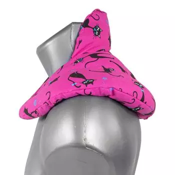 Подушка для шеи с воротником-стойкой кошачий розовый - льняная подушка - подушка для шеи с подогревом - подушка с подогревом шеи для микроволновой печи и духовки Giraffenland