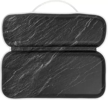 Подушка для шеи Sanilo "Bathtub Pillow Granite", удобная, нескользящая, ярких цветов, с 7 сильными присосками 39х5,5 см, черный