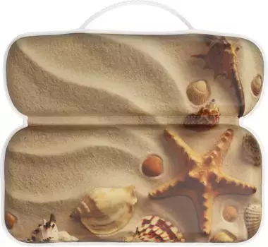 Подушка для шеи Sanilo "Подушка для ванны Sanibel", удобная, нескользящая, ярких цветов, с 7 сильными присосками 39х5,5 см, коричневый