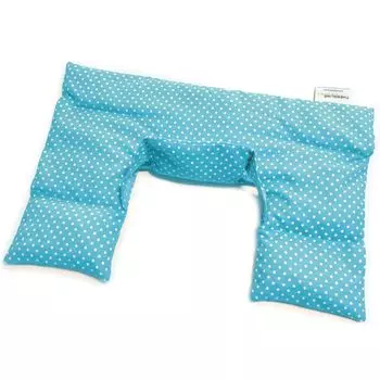 Подушка для шеи Theraline с вишневыми косточками, теплая подушка, охлаждающая подушка в горошек бирюзового цвета 41 x 28 см