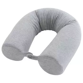 Подушка для шеи, удобная эргономичная поддержка из пены с эффектом памяти, портативная U-образная подушка для сна, офисные принадлежности, серебристо-серая Stuttg