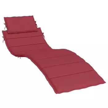 Подушка для шезлонга vidaXL бордовый 186x58x3 см, ткань Оксфорд