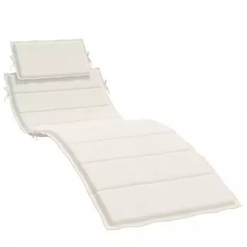 Подушка для шезлонга vidaXL меланж кремовый 186x58x3 см ткань, бежевый