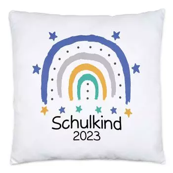 Подушка для школьников 2023, включая наполнитель, подарок за поступление в школу, начальная школа, 1-й класс, радужный мотив начала школы Hey!Print