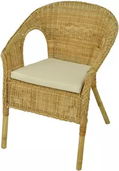 Подушка для сиденья Agen Подушка для стула IKEA Подушка для сиденья Обивочная подушка Подушка для стула из ротанга AMPO, бежевый