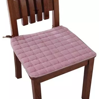 Подушка для сиденья, цветная завязка на полиэстере, противоскользящая подушка для стула 40 см/45 см для столовой, розовая, размеры: 45*45 см Stuttg, розовый