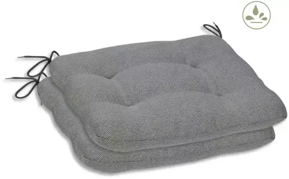 Подушка для сиденья GO-DE "Carina", 2 шт., 38x38x38 см, водоотталкивающая 38х38 см, светло-серый