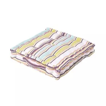 Подушка для сиденья HOMESCAPES Osaka Green 40 x 40 x 10 см 100% хлопок и полиэстер, зеленый