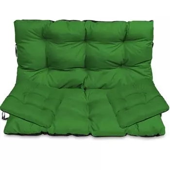 Подушка для сиденья Подушка для скамьи Подушка для скамейки — 180x50 см и спинка 180x60 см с комплектом подушек для стула 2 45x45 см — для улицы и для дома — зеленый SuperKissen24.