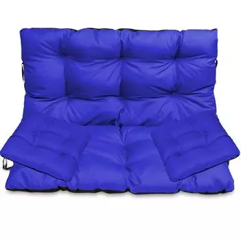 Подушка для сиденья Подушка для скамейки Подушка для скамейки - 140x50 см и спинка 140x60 см с комплектом подушек для стула 2 48x96 см - для улицы и для дома - розовый SuperKissen24., синий