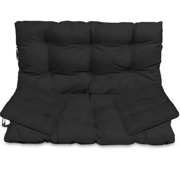 Подушка для сиденья Подушка для скамейки Подушка для скамьи - 180x50 см и спинка 180x60 см с комплектом подушек для стула 2 48x96 см - для улицы и для дома - розовый SuperKissen24., черный