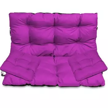 Подушка для сиденья Подушка для скамейки Подушка для скамейки - 100x50 см и спинка 100x60 см с комплектом подушек для стула 2 45x45 см - для улицы и для дома - черный SuperKissen24., розовый