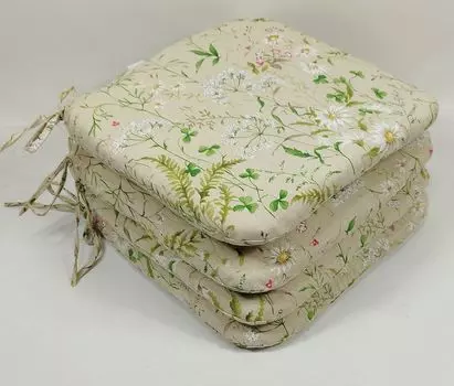 Подушка для сиденья Rattani подушка для стула Billy 40 x 40 см Mirha лен горные травы, набор 4 шт.