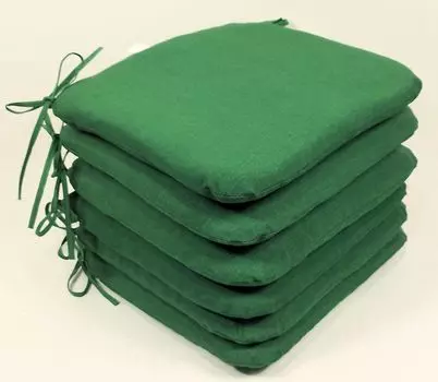 Подушка для сиденья Rattani Подушка для стула Billy 40 x 40 см темно-зеленый, 6 комплектов