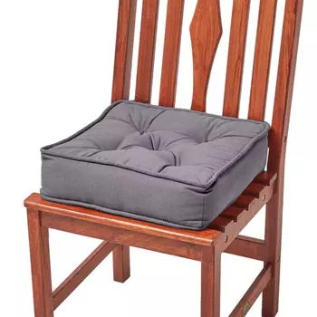 Подушка для сидения Homescapes, 40x40x10 см, темно-серый