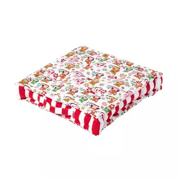 Подушка для сидения Homescapes, 40x40x8 см, красный