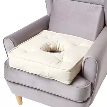 Подушка для сидения Homescapes, 50x50x10 см, крем