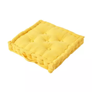 Подушка для сидения Homescapes, 50x50x10 см, желтый