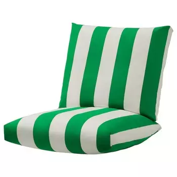 Подушка для сидения Ikea nnestad Armchair Seat Radbyn, зеленый/белый