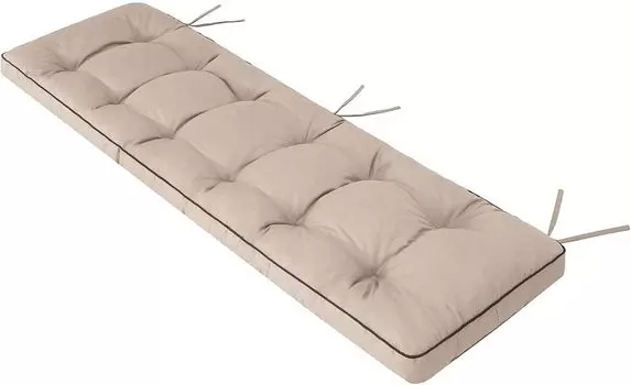 Подушка для скамьи Подушка для скамейки ETNA Подушка для скамейки Подушка для улицы/в помещении - Подушка для скамейки Подушка с плетеным узором для скамейки в доме и саду Подушка для сиденья 180 x 50 см, бежевый Hobbygarden