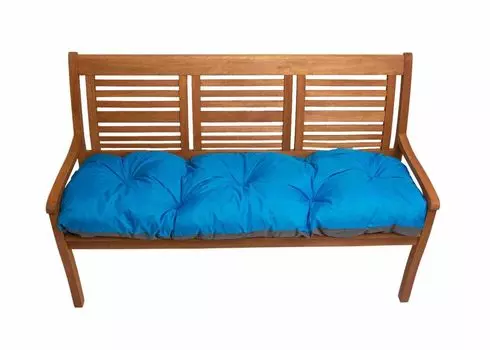 Подушка для скамейки 120х50см, подушка для садового сиденья, подушка для сада, подушка для качелей на крыльце, подушка напольная темно-синяя Setgarden, синий