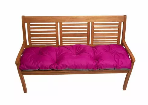 Подушка для скамейки 160х50см, подушка для садовой скамейки, подушка для качелей на веранде, напольная подушка, салатовый Setgarden, розовый
