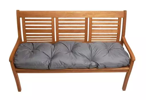 Подушка для скамейки 160х50см, подушка для садовой скамейки, подушка для качелей на веранде, напольная подушка, бежевый Setgarden, серый