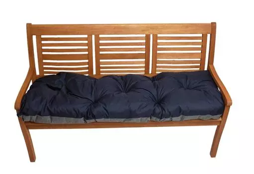 Подушка для скамейки 160х60см, подушка для садового сиденья, подушка для сада, подушка для качелей на крыльце, напольная подушка, синий Setgarden, темно-синий