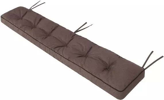 Подушка для скамейки ETNA Подушка для скамейки Подушка для скамейки Подушка для улицы/в помещении - Подушка для скамейки Подушка с плетеным узором для скамейки в доме и саду Подушка для сиденья 180 x 40 см коричневого цвета Hobbygarden