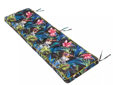 Подушка для скамейки PillowPrim, подушка для скамейки, подушка, подушка для скамейки, подушка для уличной скамейки, подушка для скамейки в доме и саду, подушка для сиденья, 180x40, разноцветные листья Stanisaw Jurga, черный