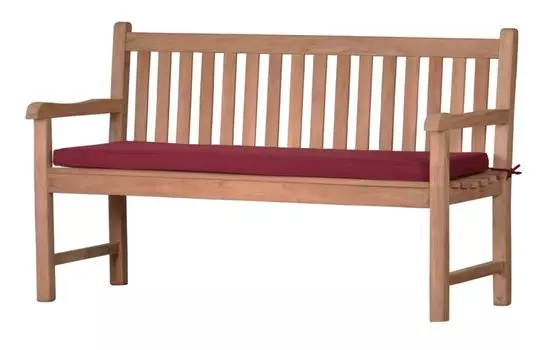 Подушка для скамейки Подушка для сиденья Kanaria красная 150 x 47 см, удобная в уходе подушка для деревянной скамейки. Подушка для скамейки из 100% полиэстера на молнии. Kai Wiechmann, красный