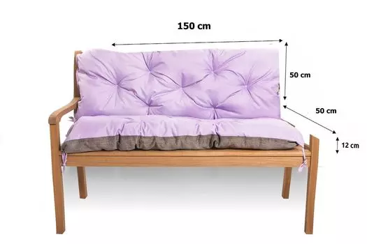 Подушка для скамейки Подушка для скамейки 150x50x50 серый | Подушка для садовой скамейки | Уличная подушка | Подушка для сиденья скамья | Голливудская подушка для качелей | Условия банка Setgarden, фиолетовый