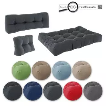 Подушка для спинки поддона Vicco, хлопья, 120 x 40 см, антрацит, серый