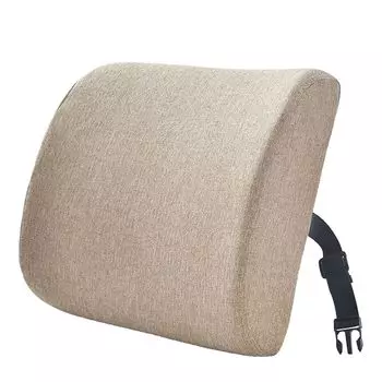 Подушка для спины, супермягкая износостойкая подушка для поясницы из хлопка и льна, подушка для сиденья из пены с эффектом памяти, подушка для дома светло-серого цвета Stuttg