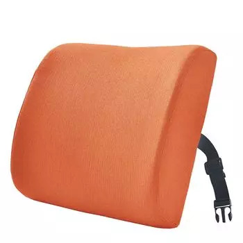 Подушка для спины, супермягкая износостойкая подушка из хлопка и льна, поясничная подушка из пены с эффектом памяти, подушка для сиденья для дома-оранжевого цвета Stuttg