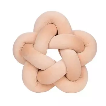 Подушка для спины в скандинавском стиле, ультрамягкая подушка для домашнего декора, однотонная INS, сделай сам, ручной узел, в форме звезды, подушка, шар для офиса, светлый хаки Stuttg